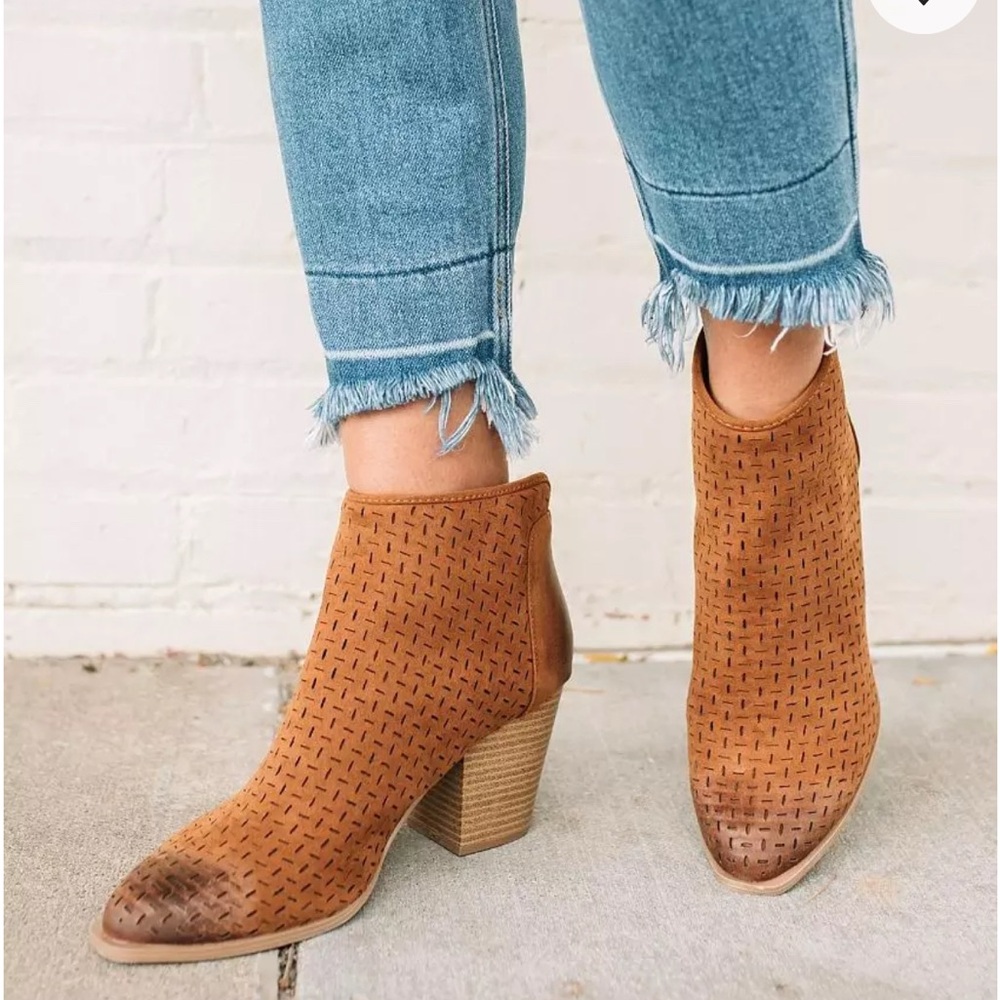 Buckle Brown Ankle Booties